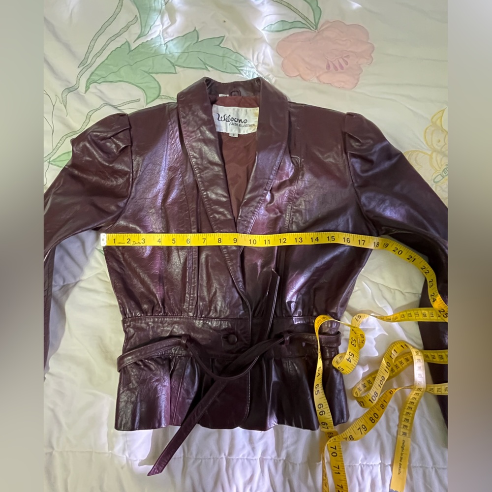Wilson VTG Leather Women's Deep Burgundy Jacket - Picture 3 of 8
